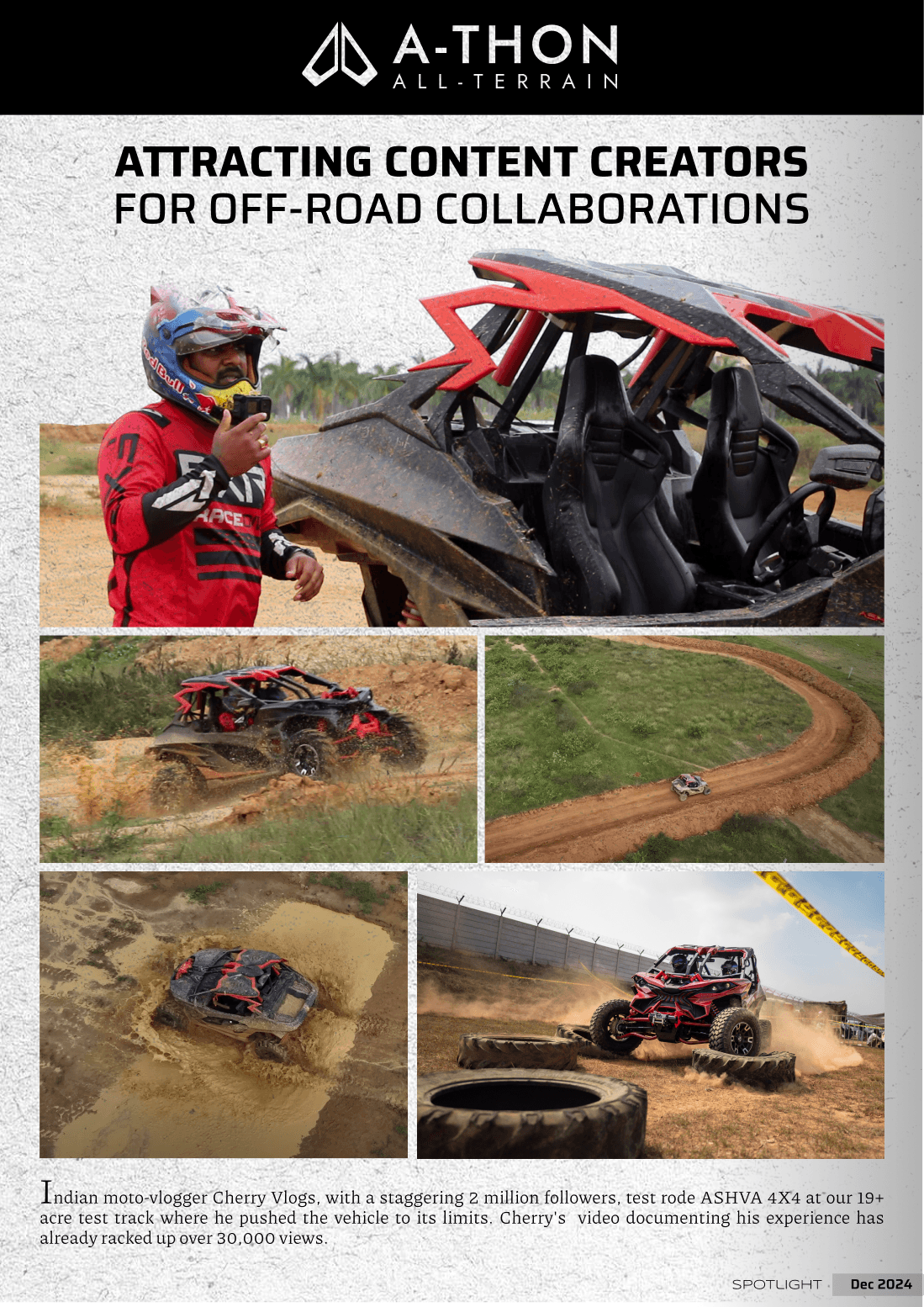 Newsletter snippet describing the event branding success at the event, Dec 2024 edition