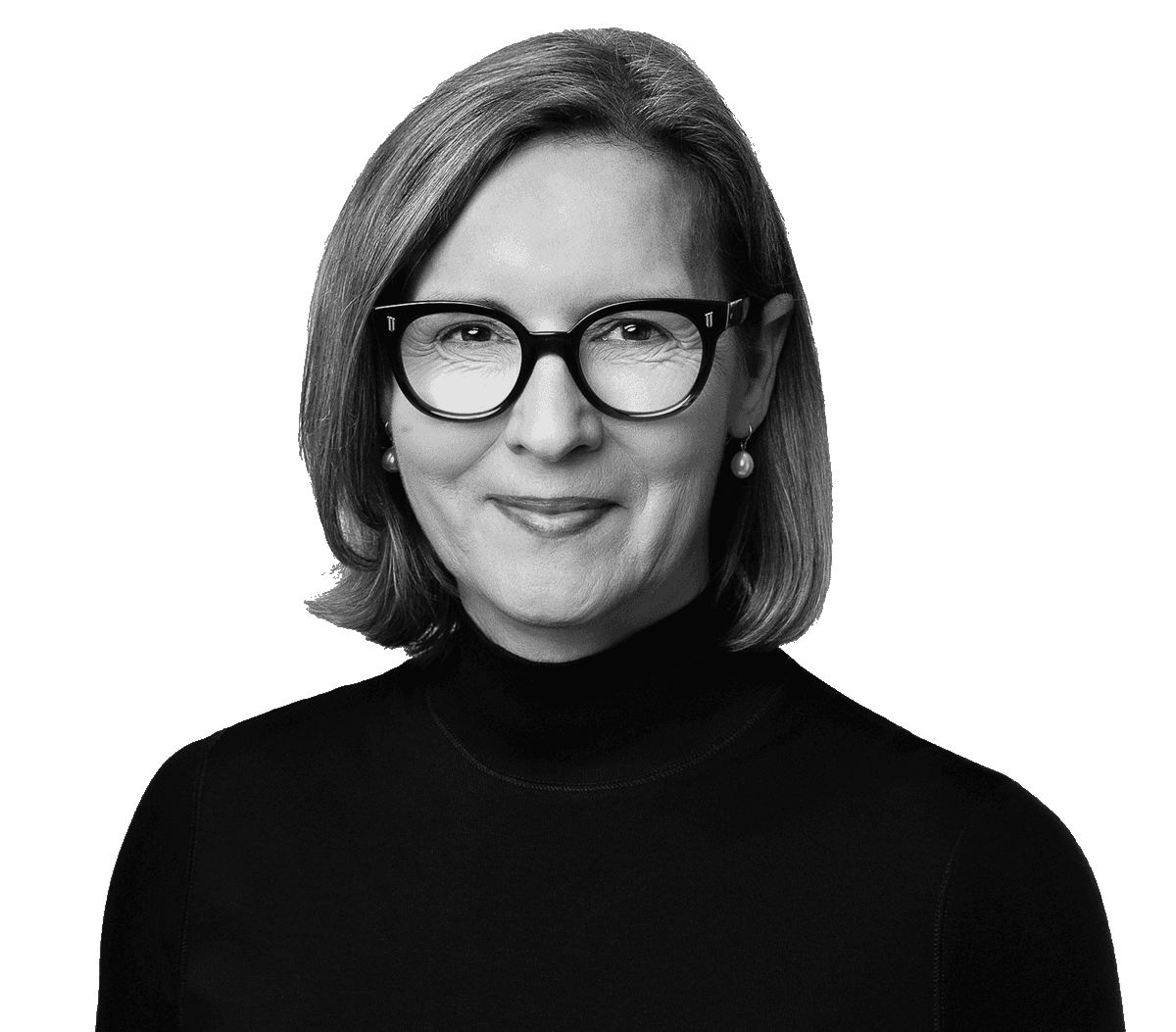 woman staring directly at camera near pink wall