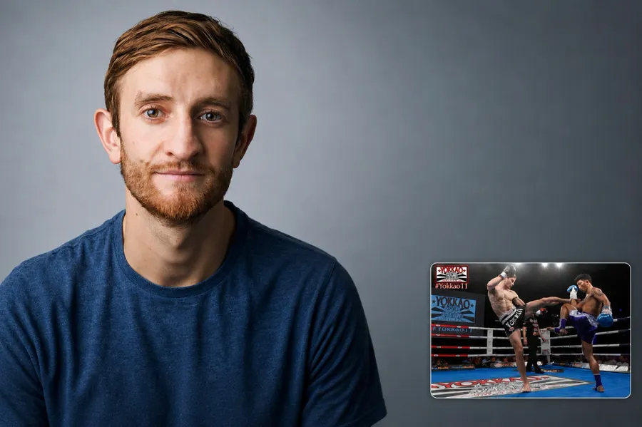 Greg Wootton, two-time Muay Thai world champion, training