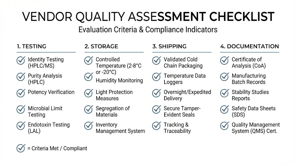 peptides storage quality
