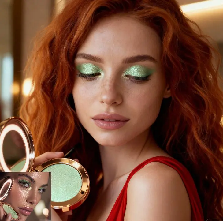 Generate an eyeshadow palette advertisement image using Seedream 4.0.