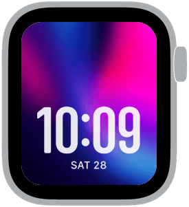 neon coast Apple Watch face preview 2 featuring gradient and summer.