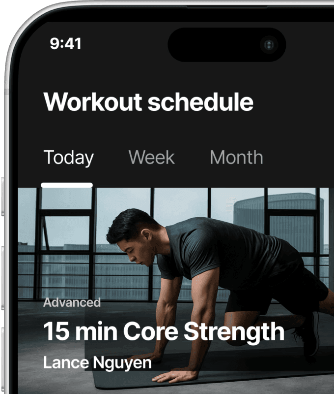 FlowFit Mockup Schedule Feature