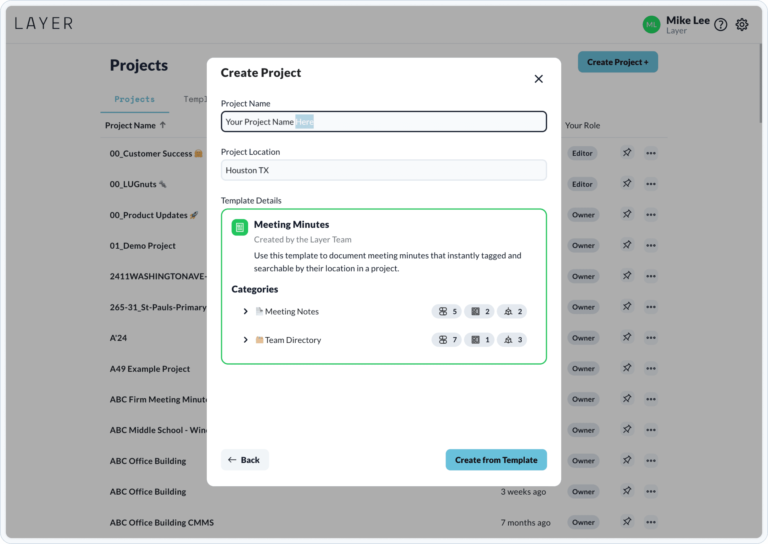 Layer Meeting Minutes