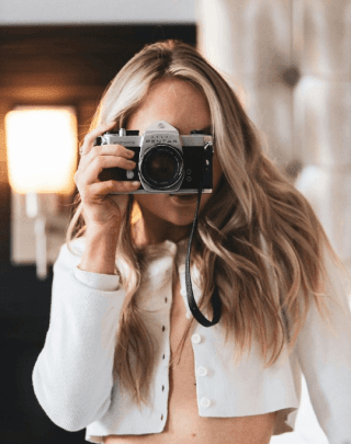 woman with a camera
