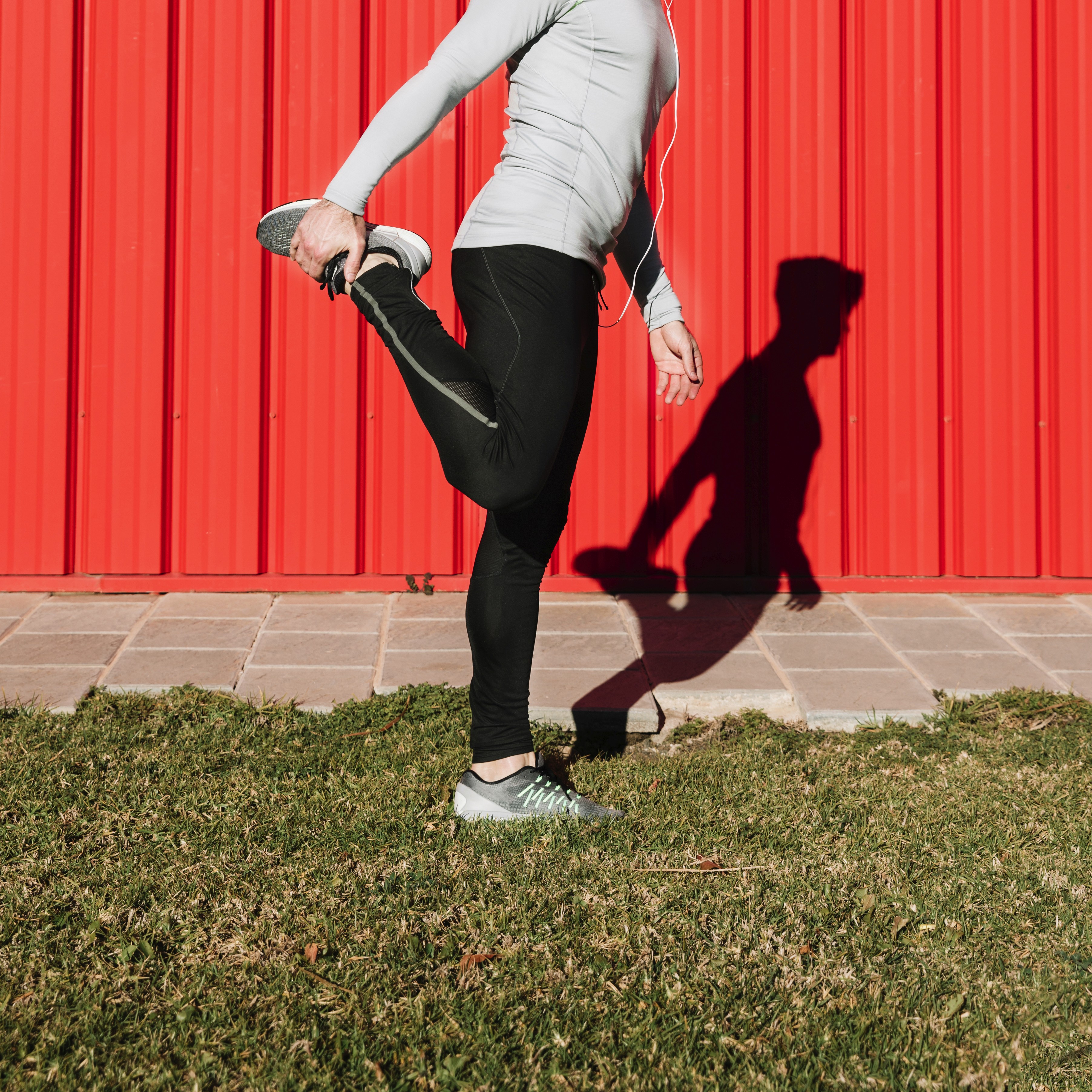 A person working out in his garden