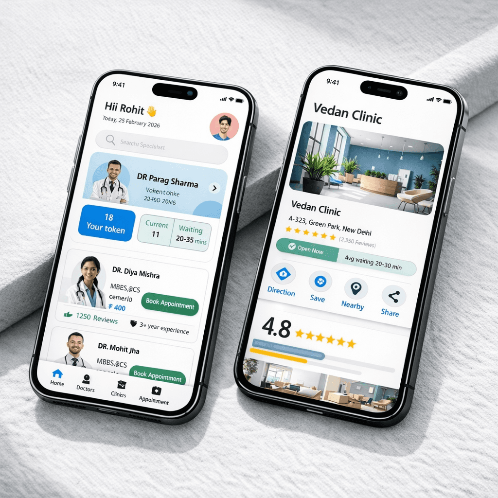 mockup of multiple mobile screens from this project