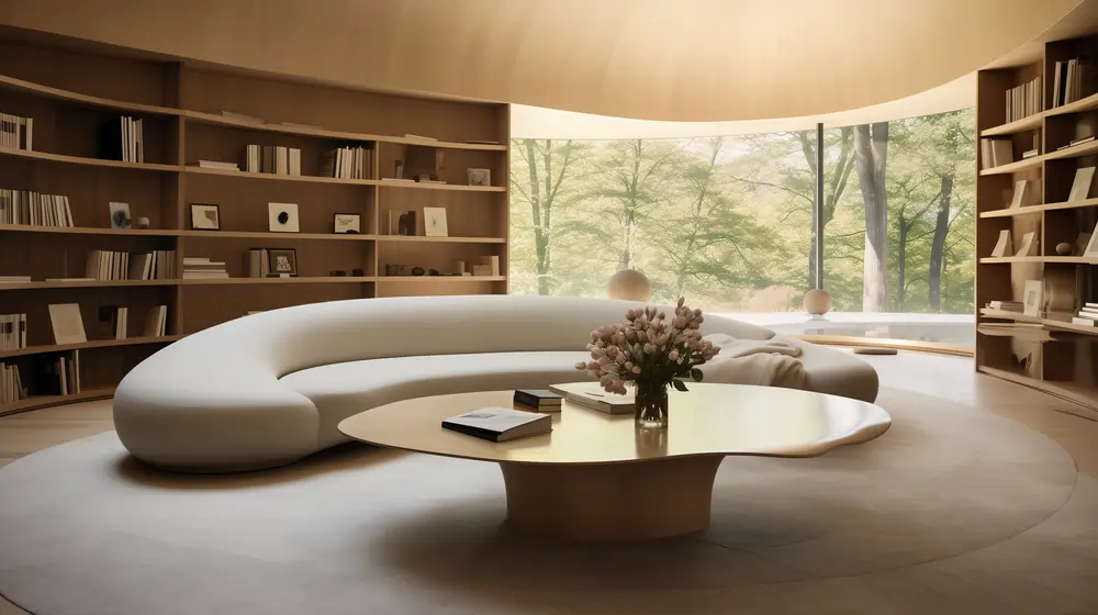 Oval-shaped+library,+featuring+a+white+sofa+and+coffee+table+within+a+large+circular+bookcase,+emphasizing+curvilinear+forms.webp