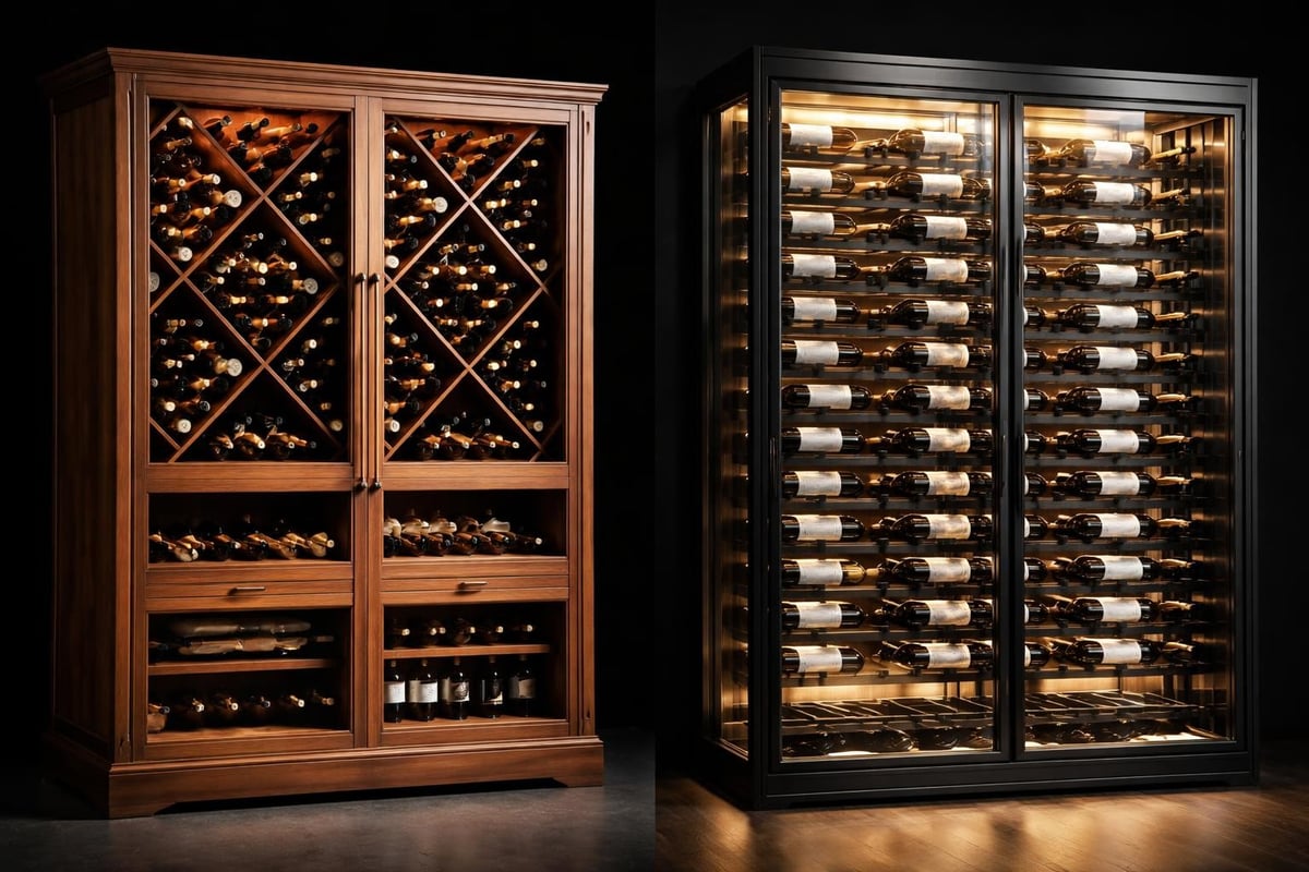 Wine cabinet materials comparison