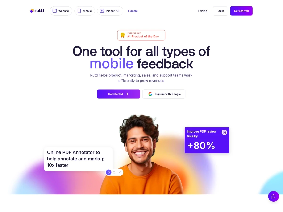 Screenshot of Pastel homepage