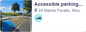 an accessible parking card with photo, name and filter settings