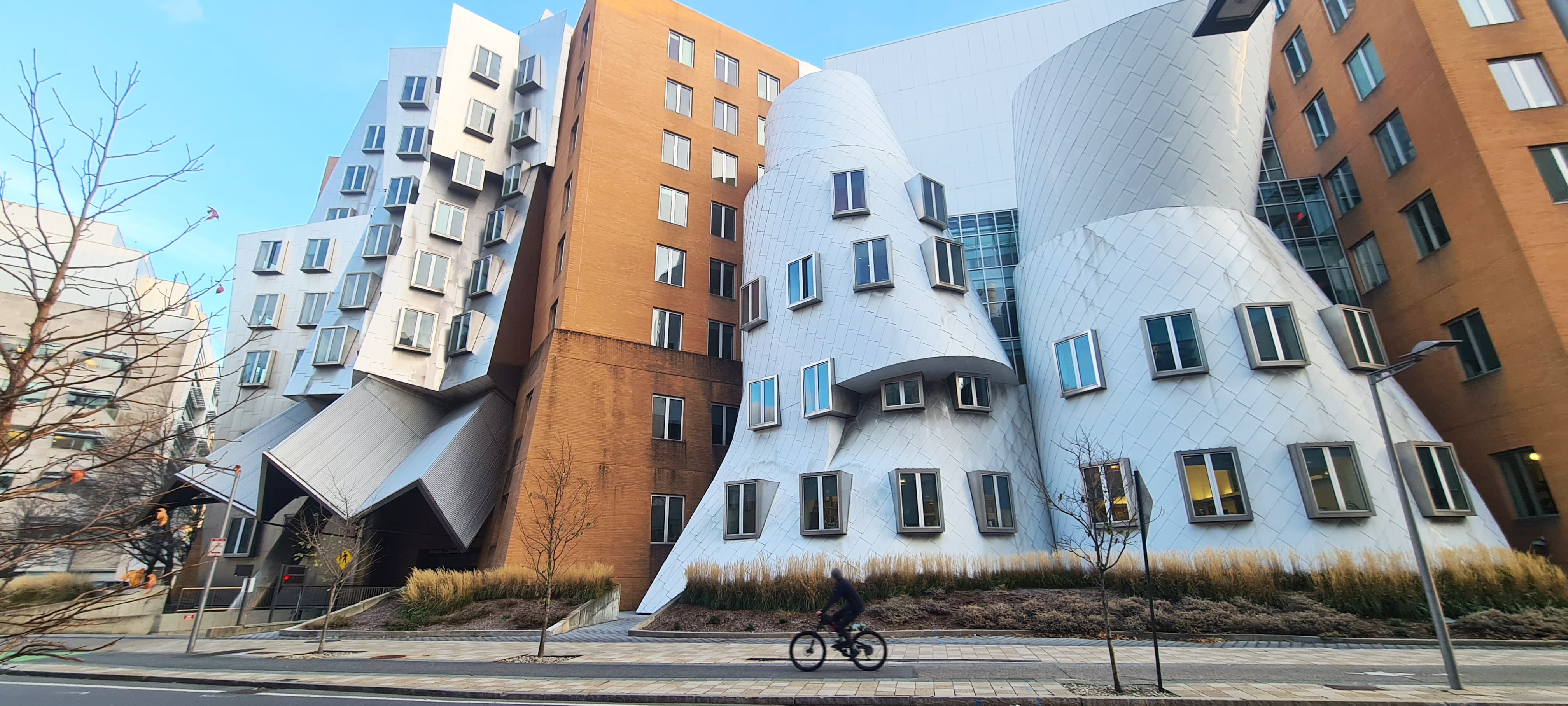 a person standing in front of a building