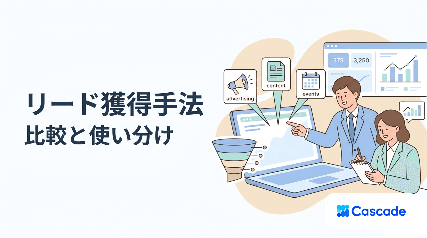 リードジェネレーションの手法比較｜広告・コンテンツ・イベントの使い分け