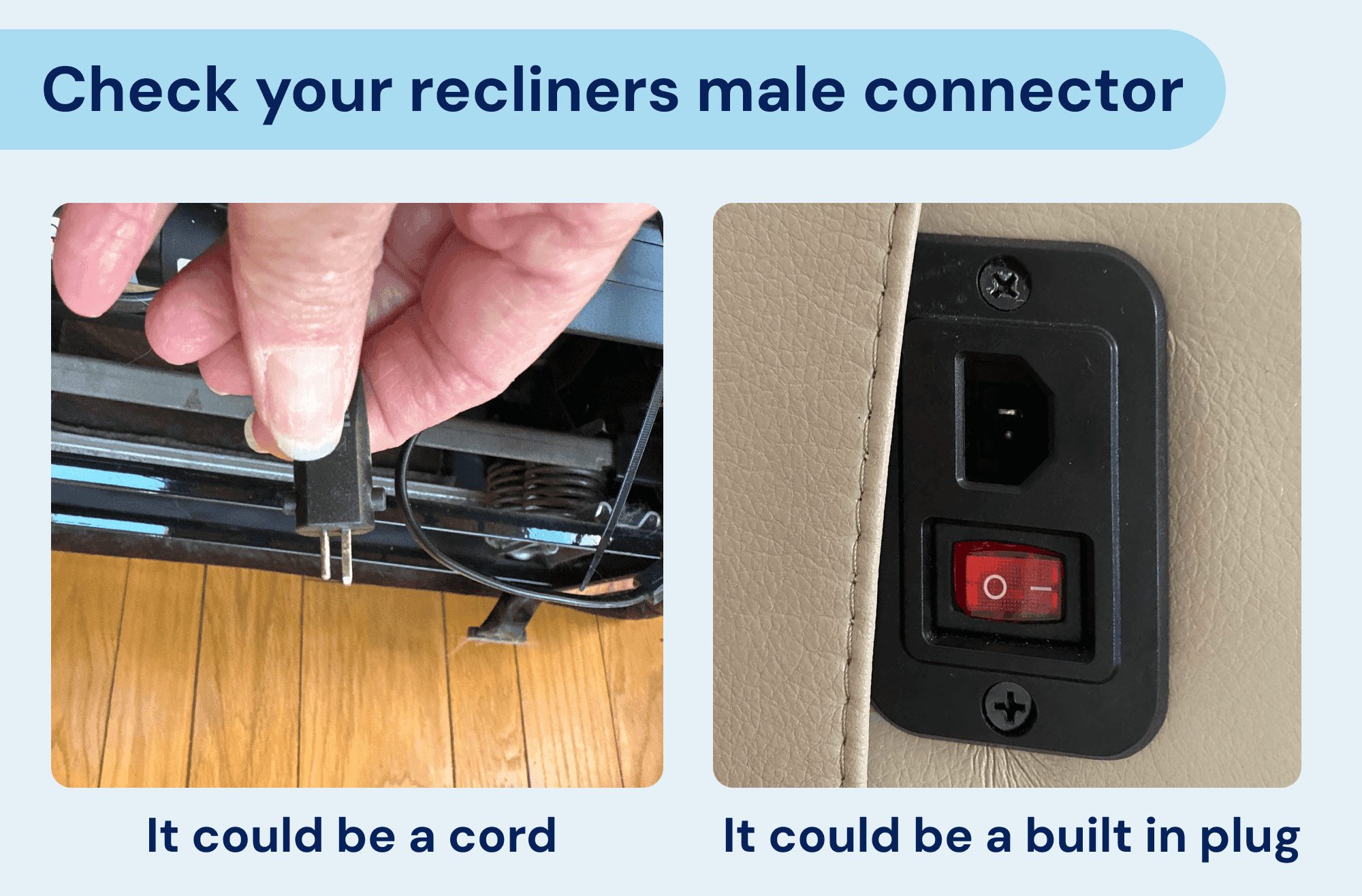 Blue Cactus reclining furniture battery pack power supply charger