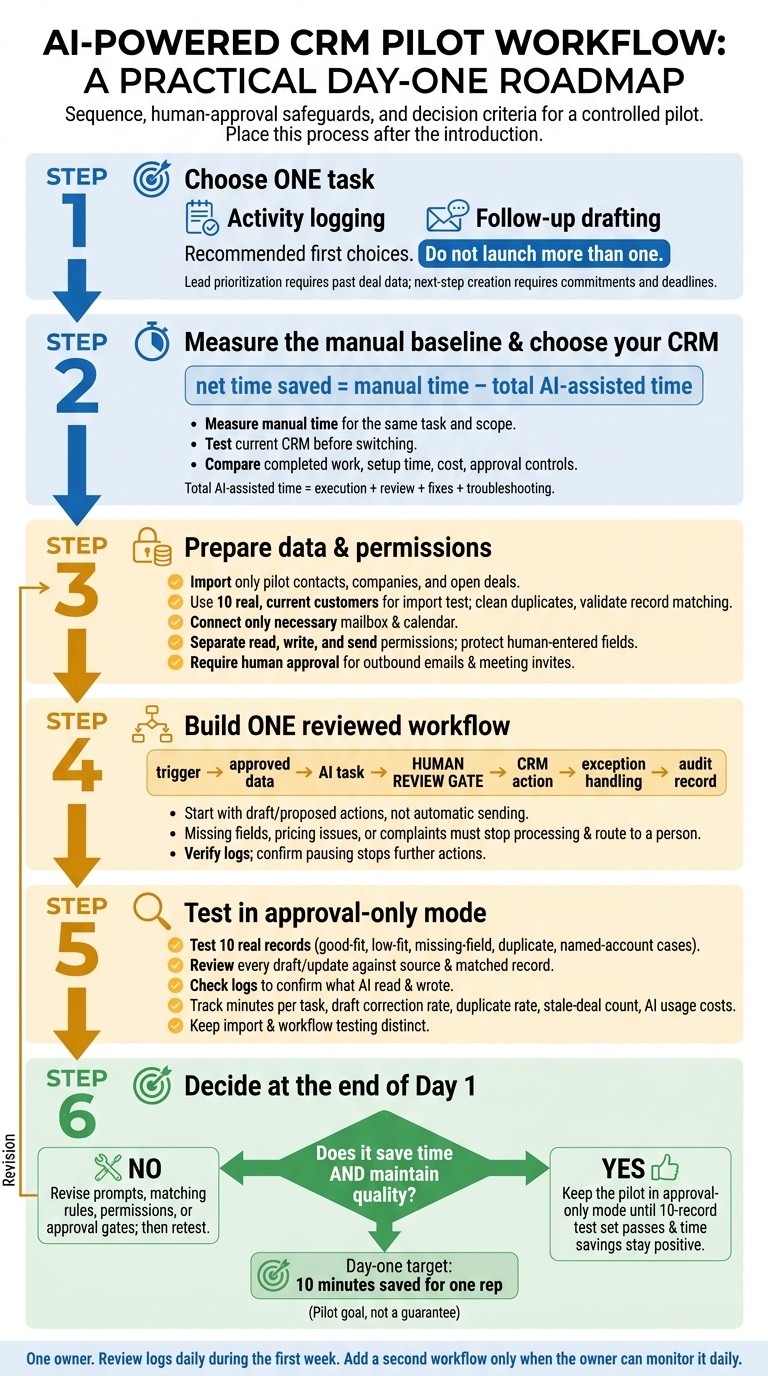 AI CRM Setup: Your Day-One Pilot