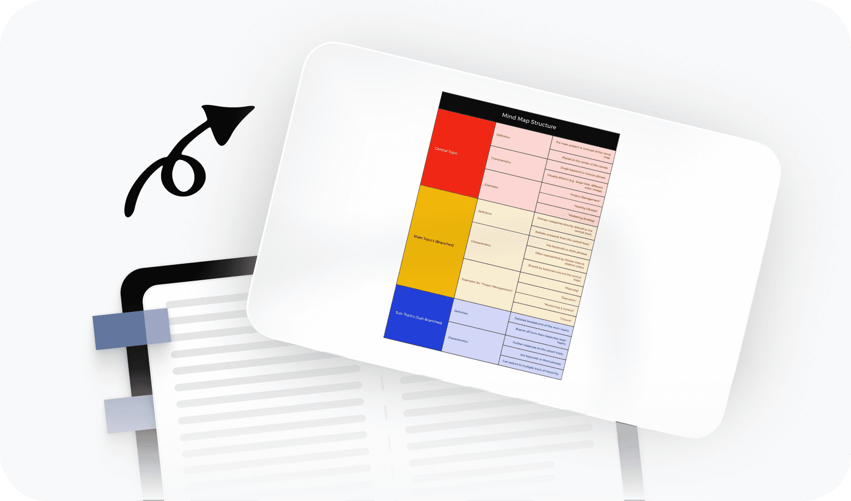 Colorful tree table combining a hierarchy of categories with multi-column data attributes for each row