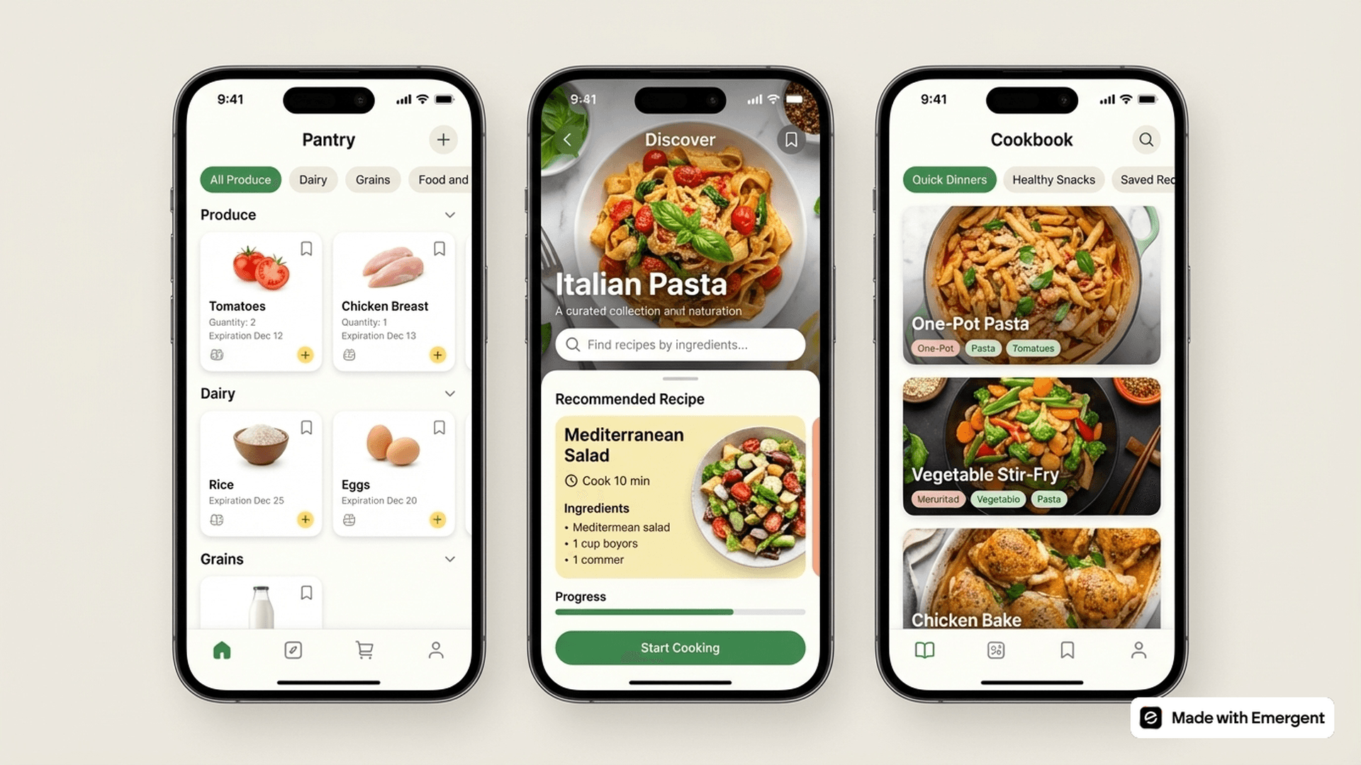 Pantry Recipe App Made with Emergent