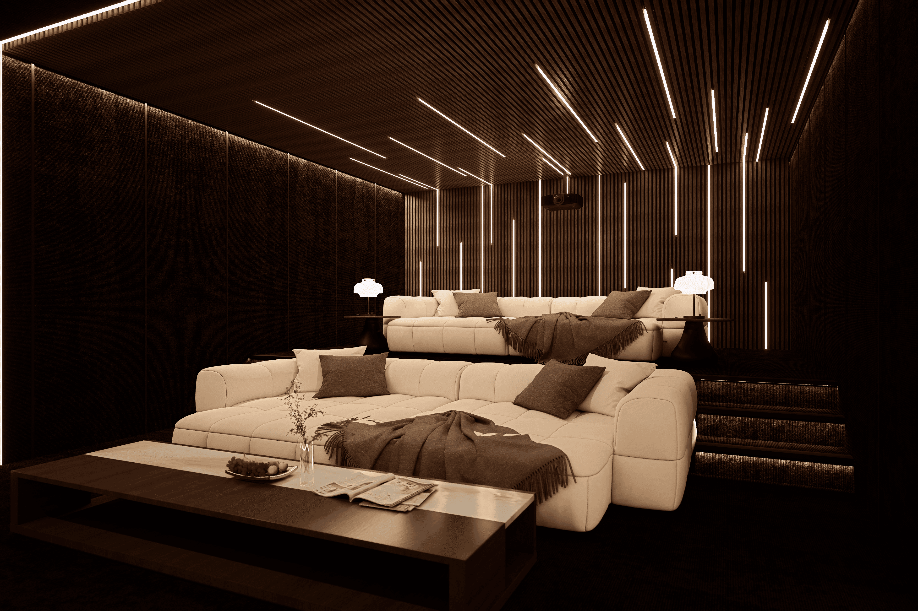 A serene outdoor seating area with two chairs, surrounded by lush greenery and a glassed-in structure.