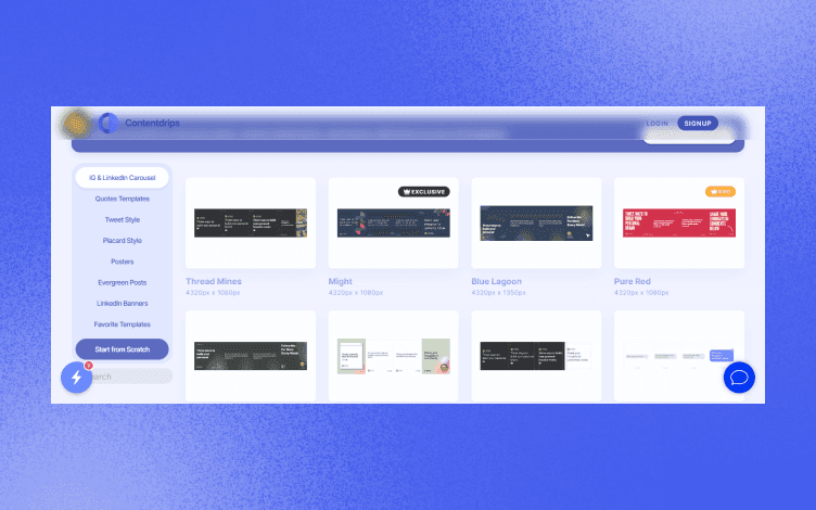 Contentdrips dashboard