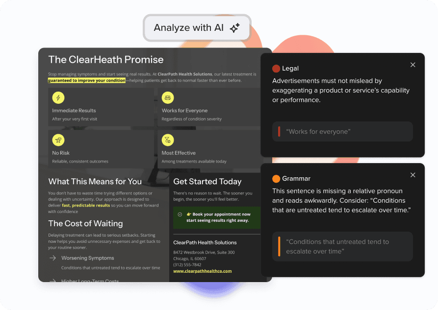 Hive AI proofing for healthcare documents