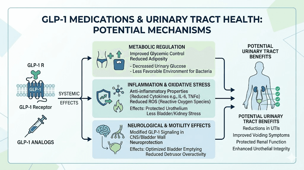 Semaglutide and urinary tract infection risk factors diagram