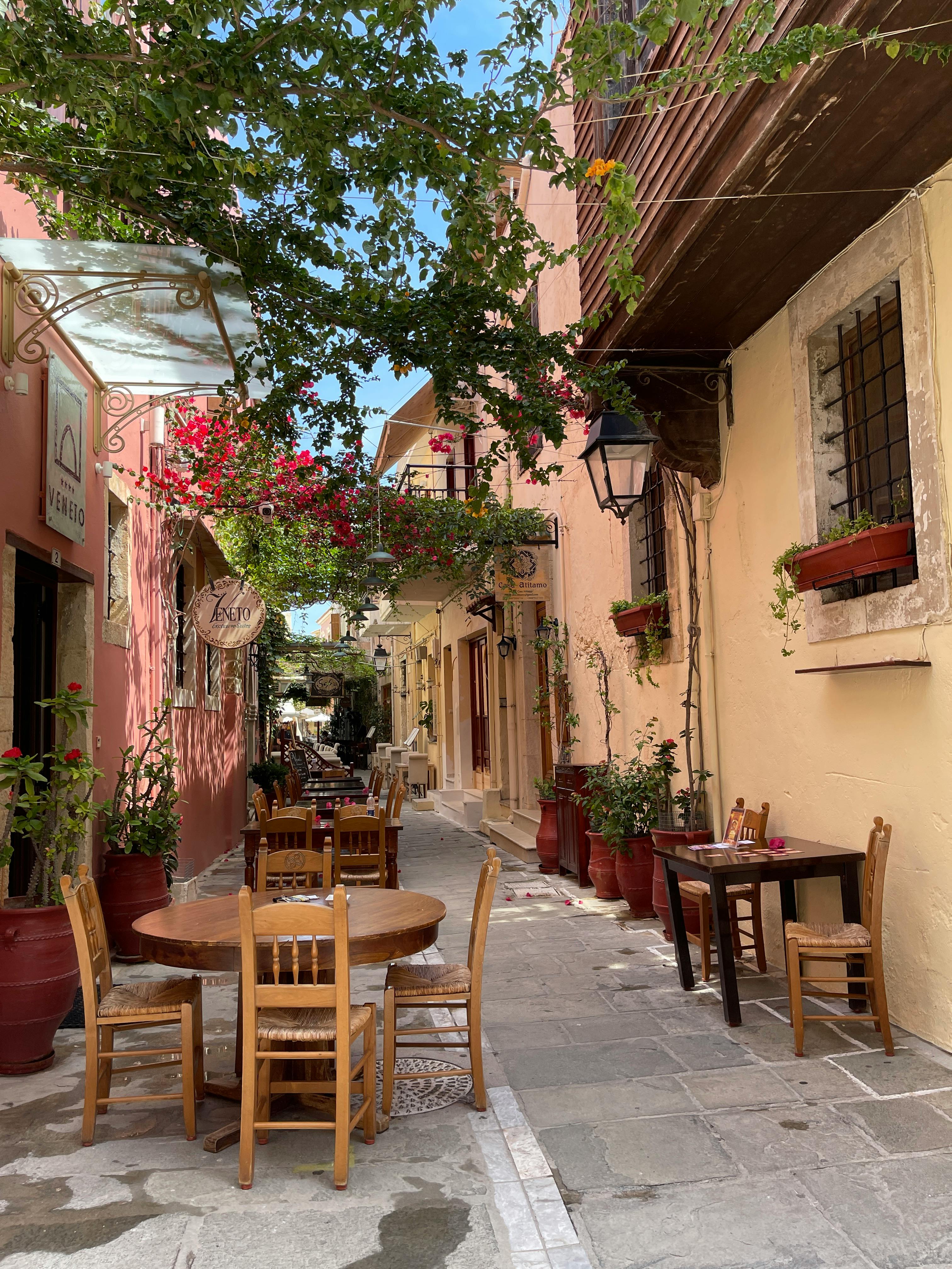Beautiful sunset over a vineyard in Tuscany.