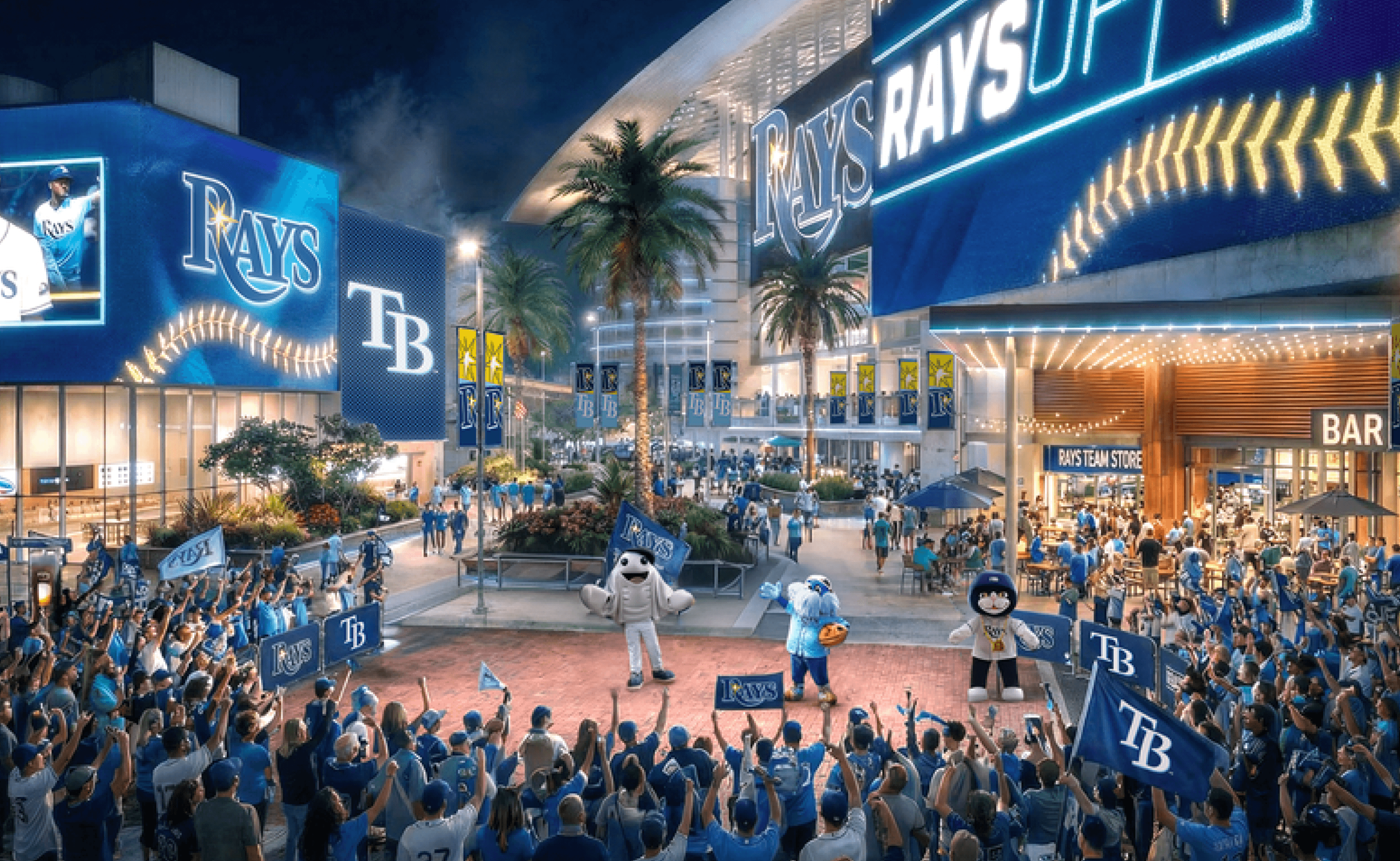 Rendering of mix use devlopmenet on the Rays new campus