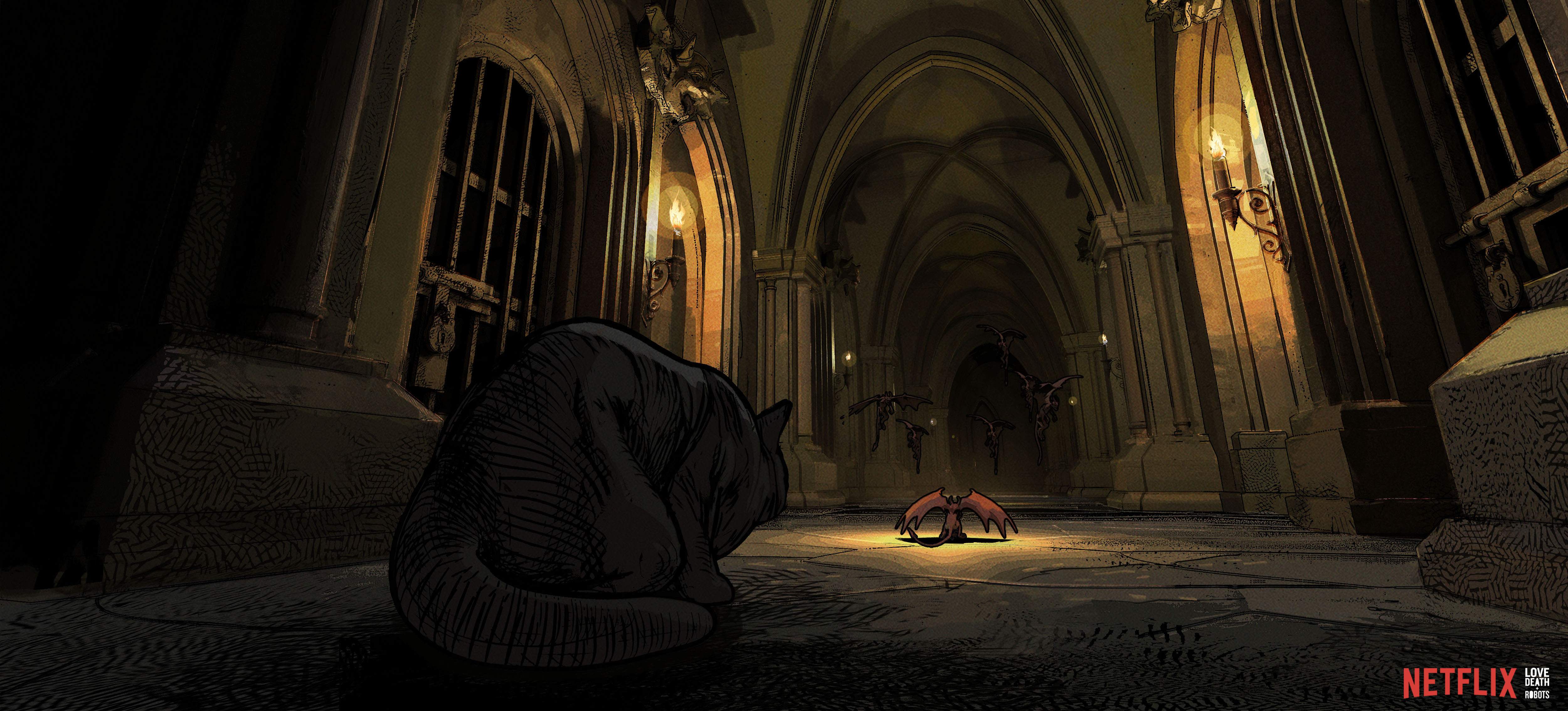 For He Can Creep visual development – atmospheric environment with painterly textures