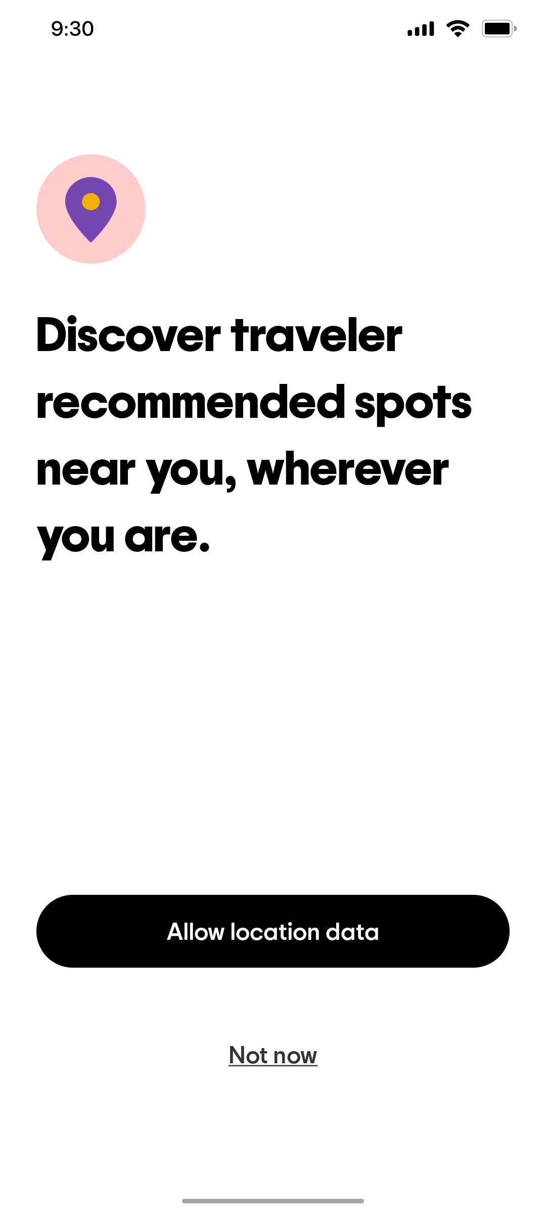 Tripadvisor Allow Loacation Data Page Screen