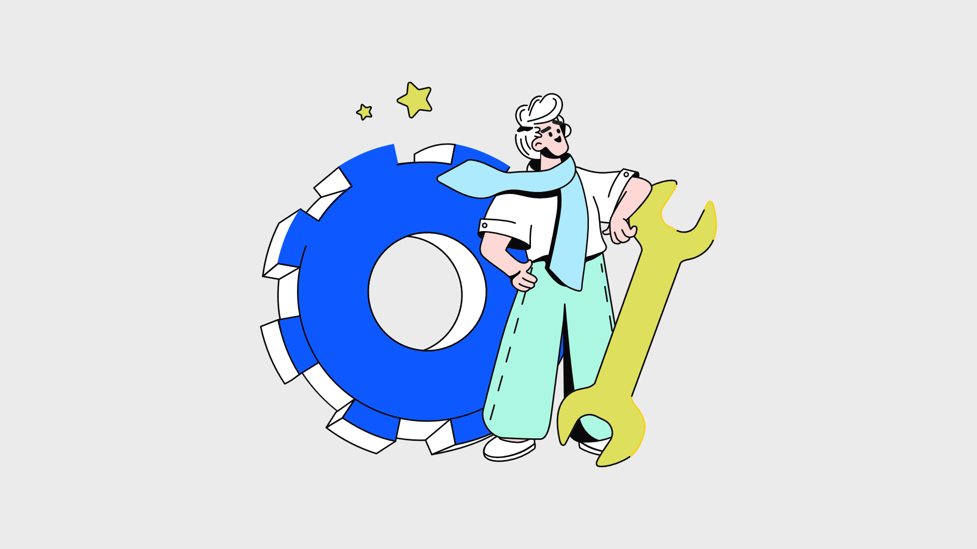 A man with a wrench