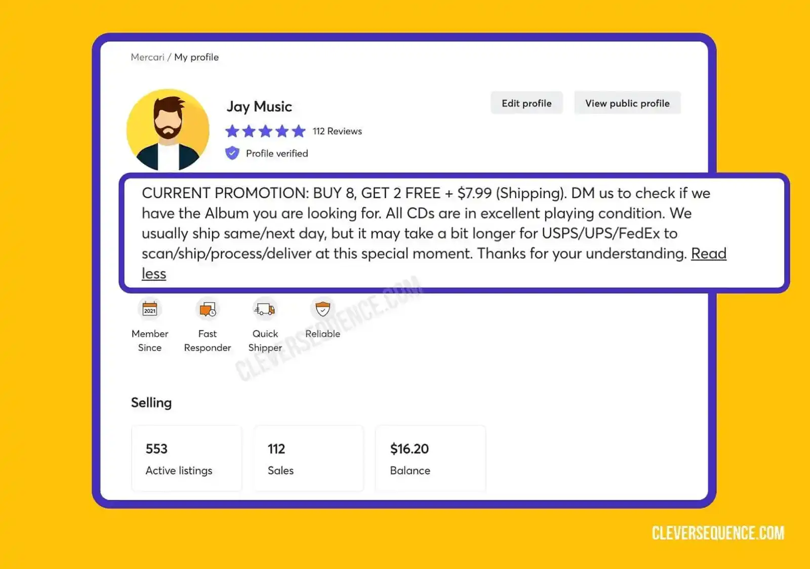 Mercari Promotion Example