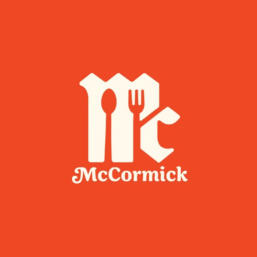 Updated McCormick logo that now features a fork and spoon icon.