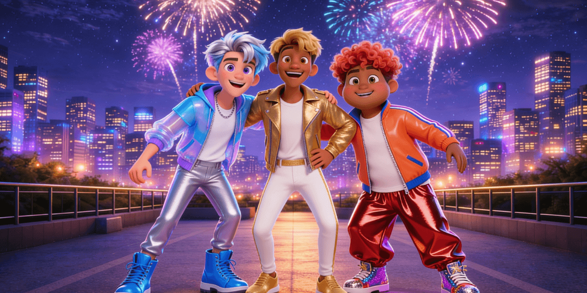 DreamGuyz virtual pop group blending music, storytelling, and digital characters, highlighting immersive global entertainment, innovative format, and audience engagement