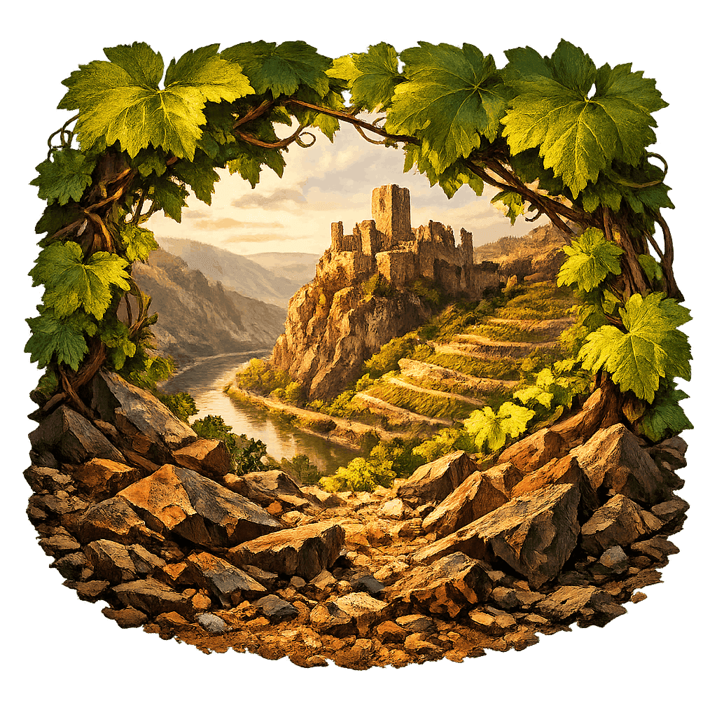 Detailed graphic of the Schlossböckelheim wine region.