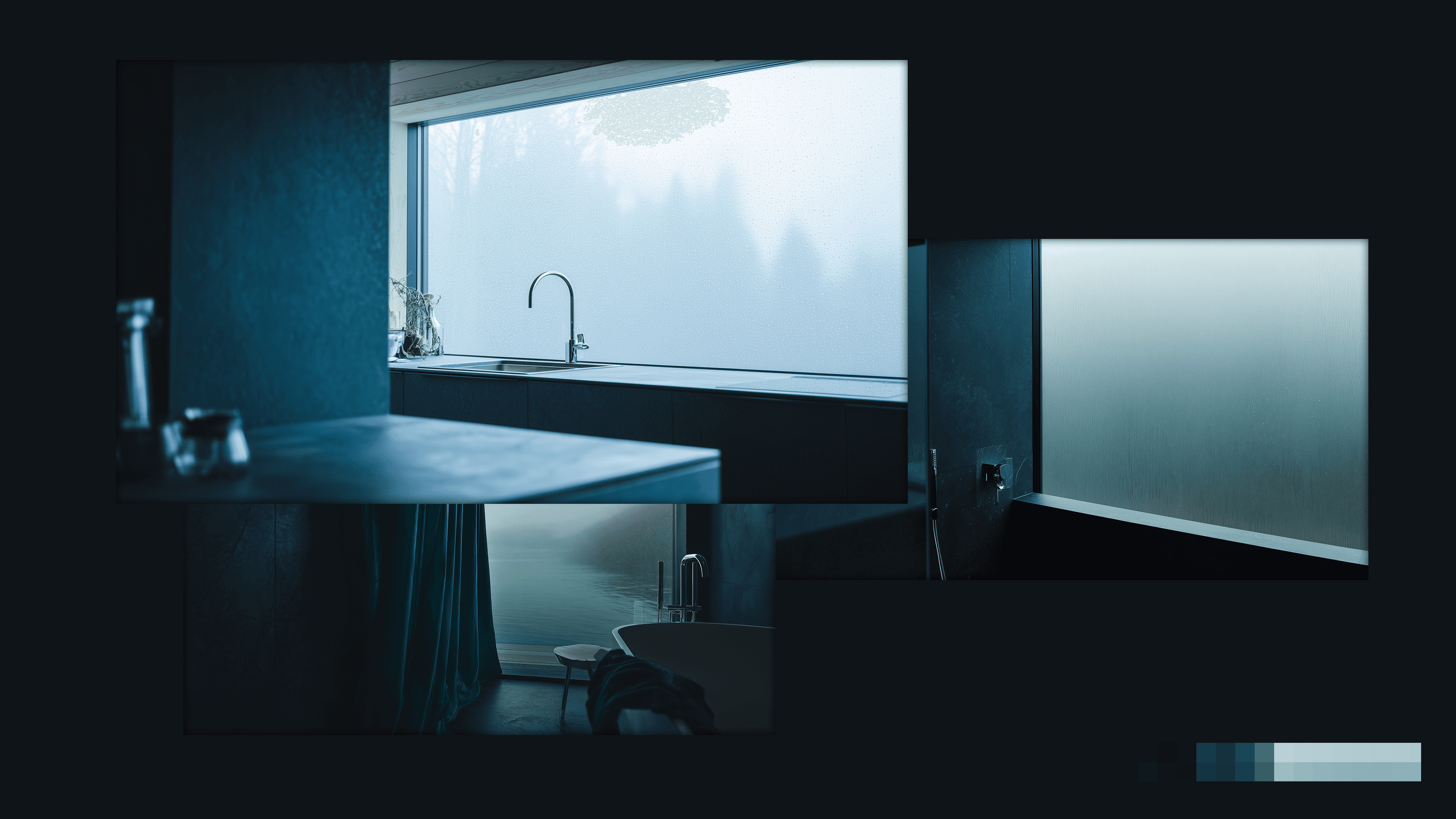 Split section with two dark cards. On the left, “Works everywhere” features a composition of responsive screens (mobile, tablet, desktop). On the right, “Built in Framer” displays a screenshot of the Framer editing interface.