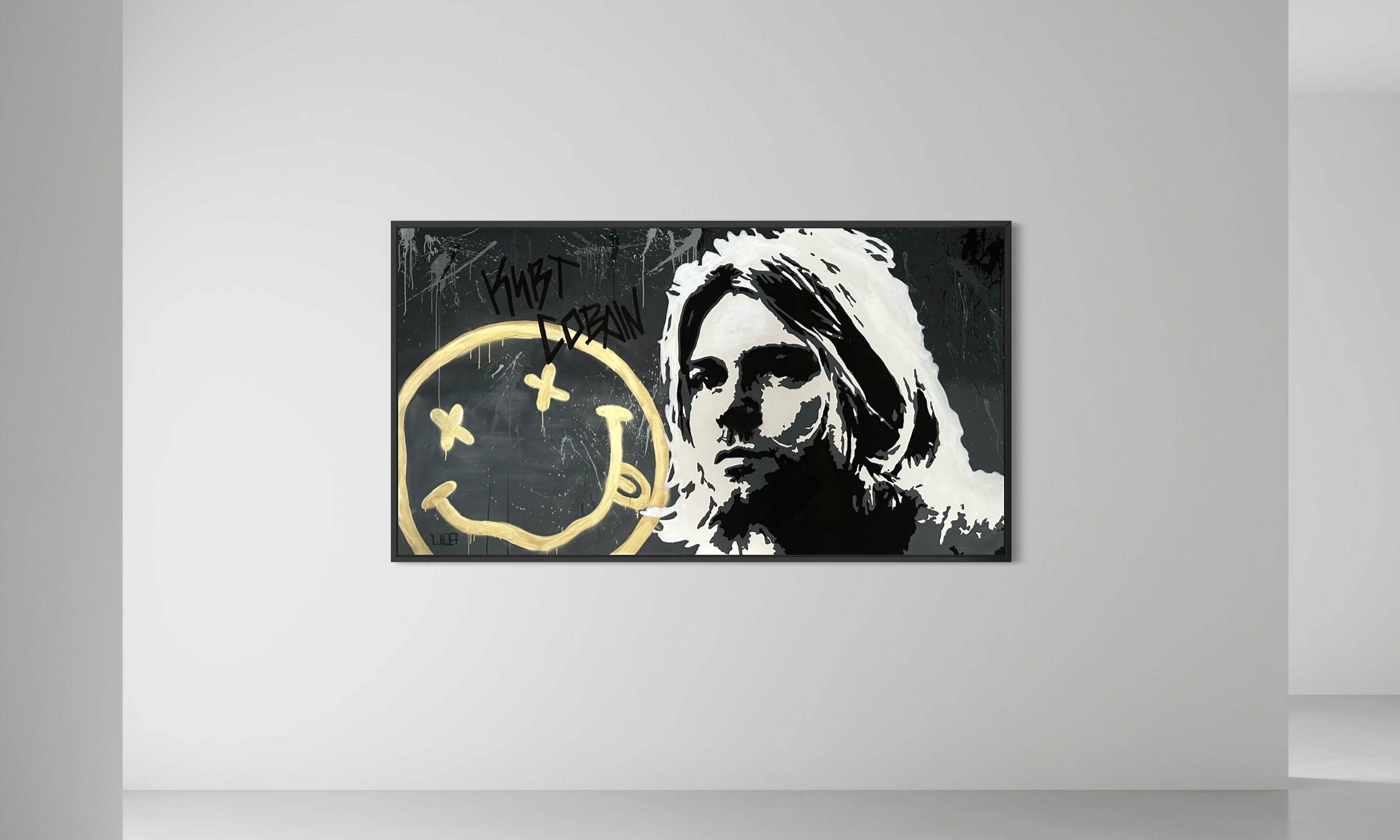 Kurt Cobain Leinwand - Street Art