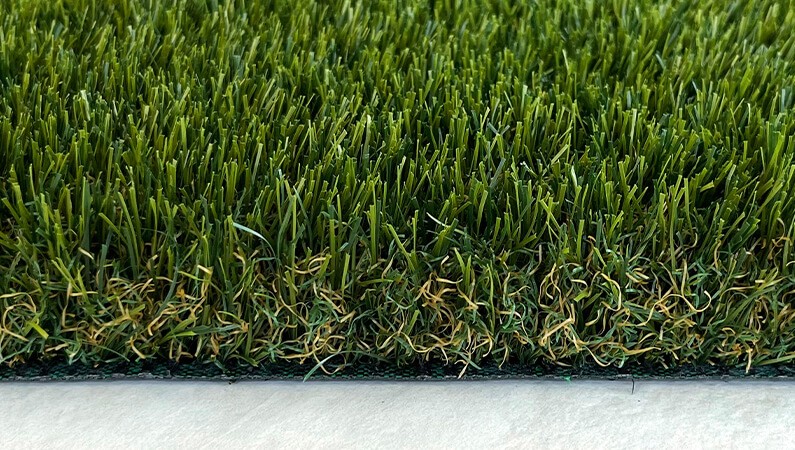 With a 1 3/4-inch pile height, Royal 40 by AGL Grass North is a stunning example of rich, artificial landscape grass.