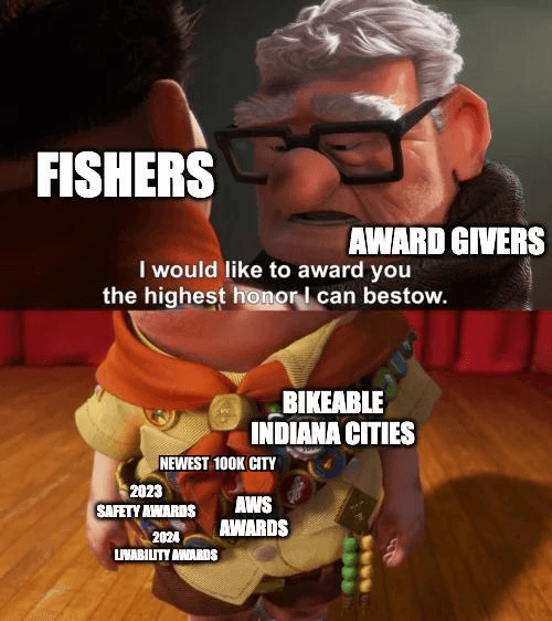 An image showing all the awards Fishers Indiana has received
