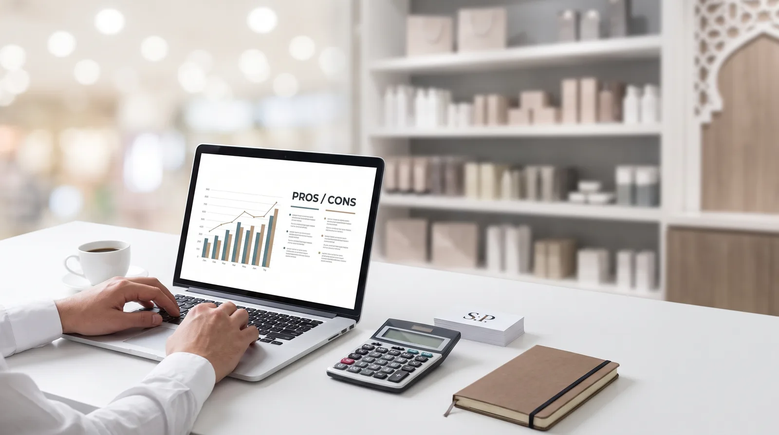 Sole proprietorship UAE setup documents with cost breakdown on desk