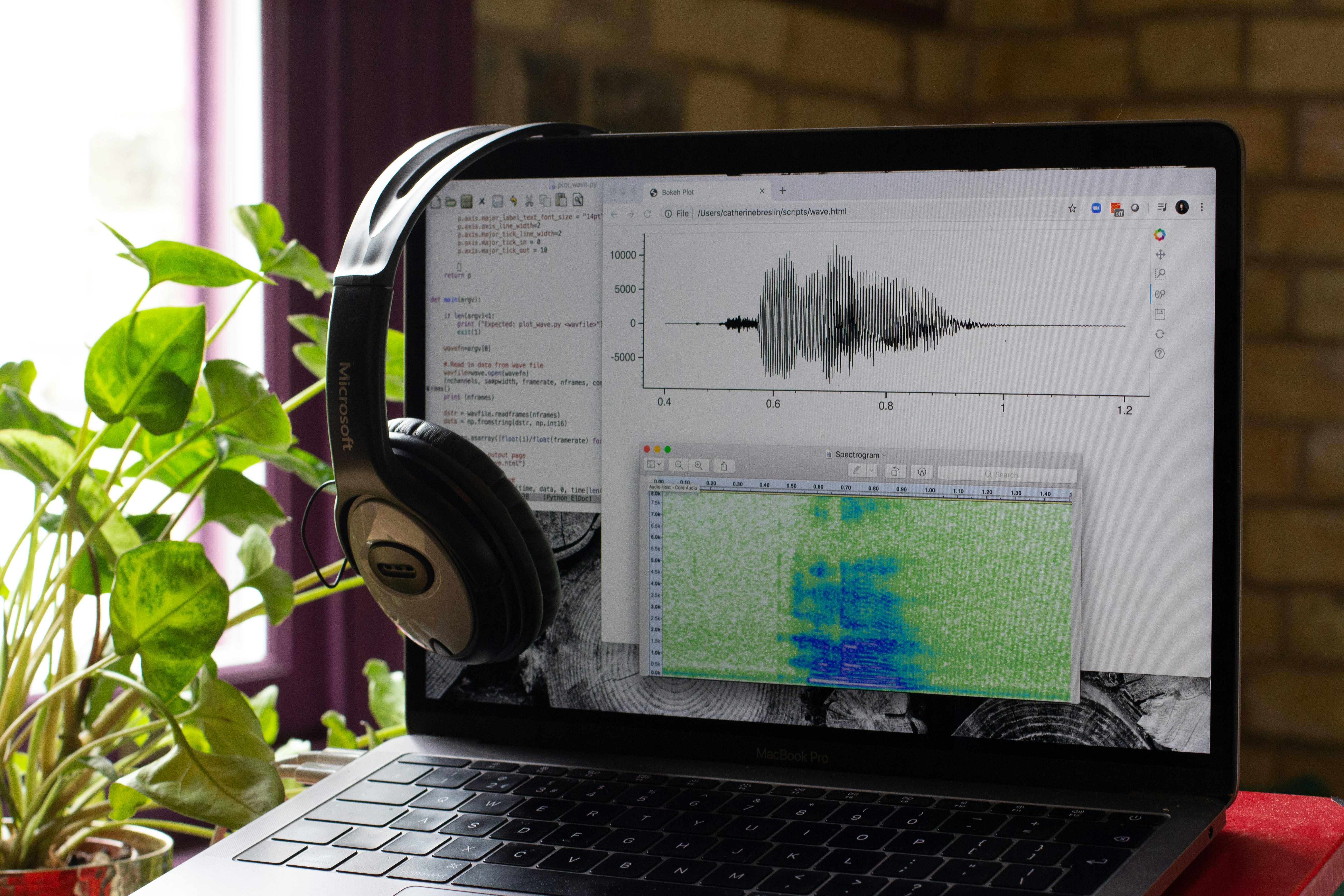 man using laptop for recording voice while learning how to use ai voice generator