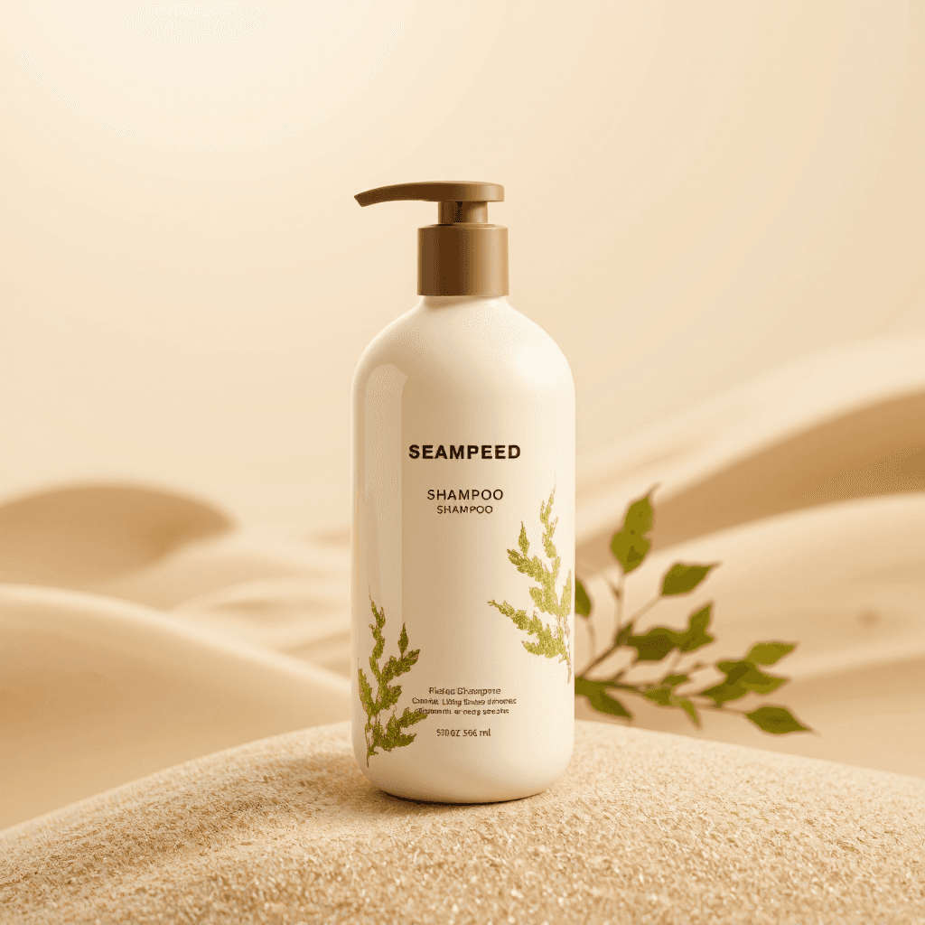 product photography of bottle of shampoo