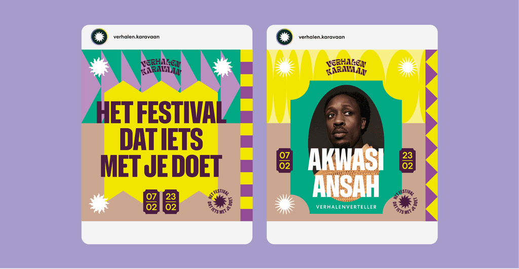 Grafisch ontwerp Verhalenkaravaan socialmedia