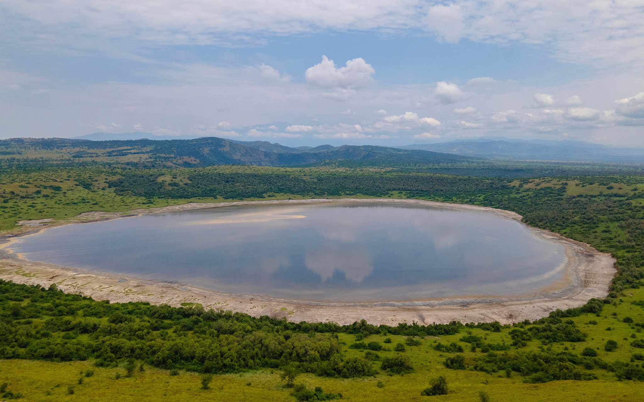 A crater lake in Queen Elizabeth National Park