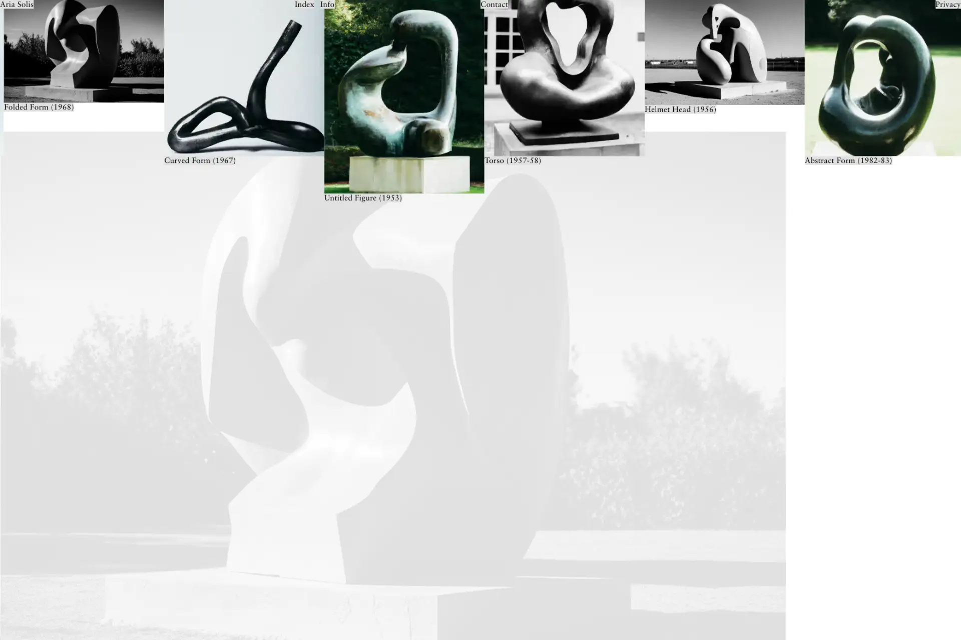 Screenshot of Aria Solis website