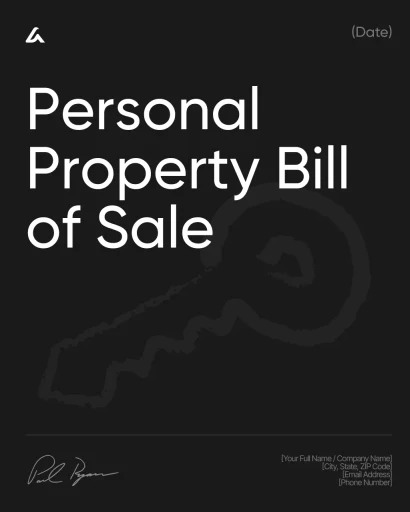 Personal Property Bill of Sale