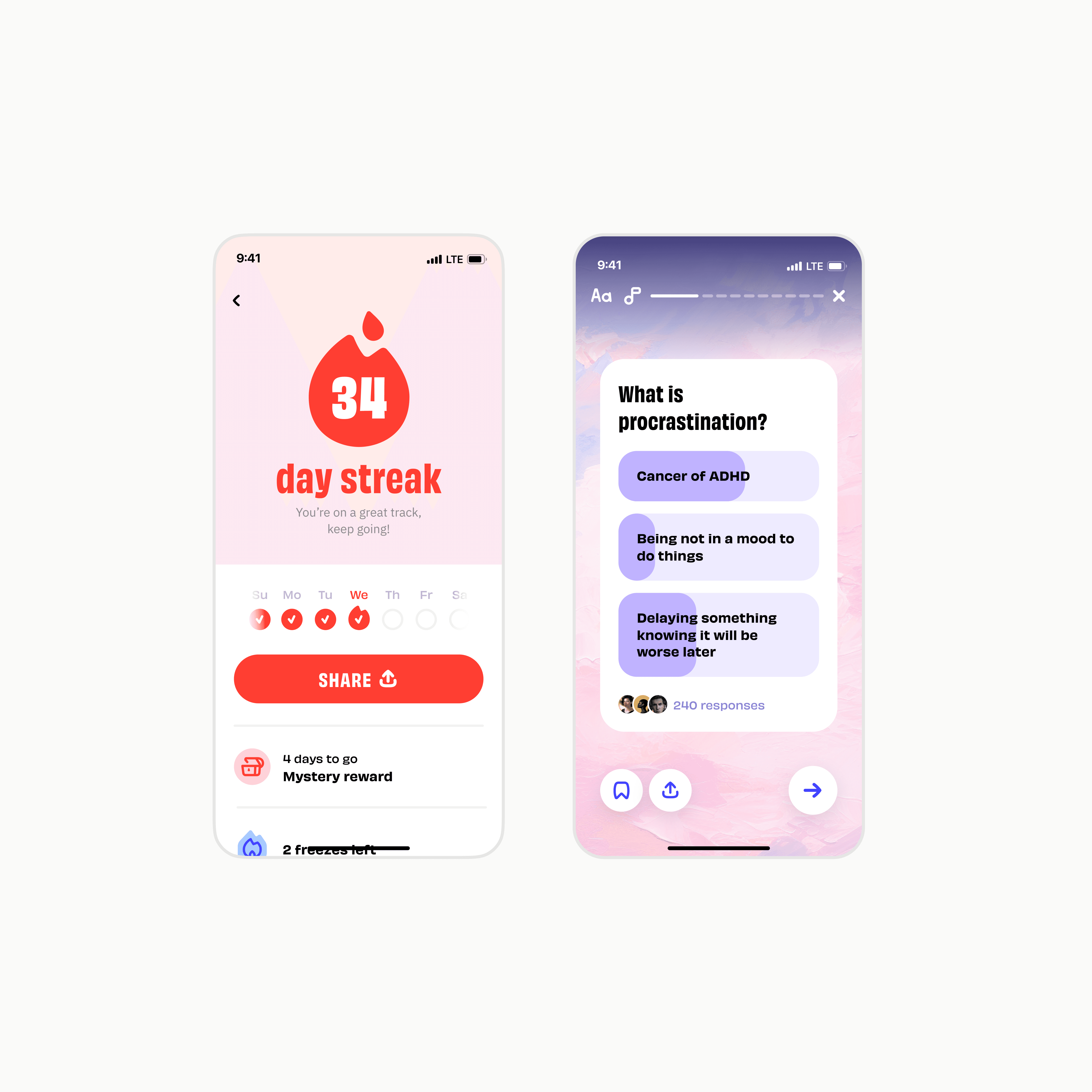 numo ADHD mobile app designs by yevhen zymbalvskyi