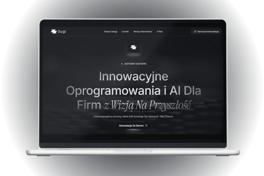 Strona Sugi Automatyzacja AI mockup