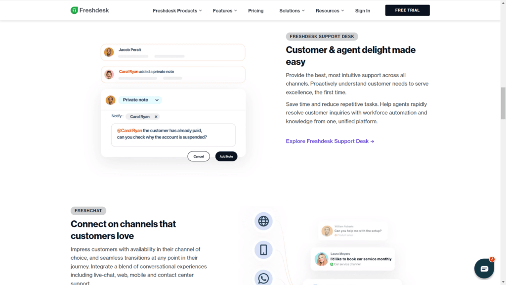 freshchat, customer support, sales, live chat