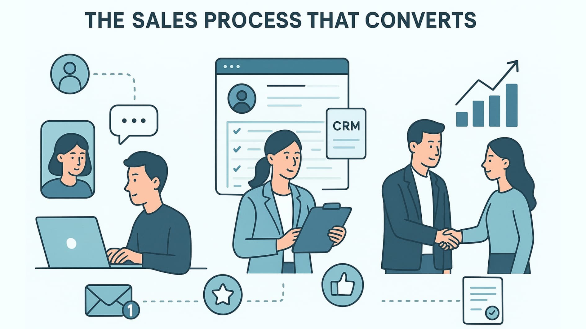 Sales team managing leads, emails, and pipelines for The Foundation for Agency Growth.