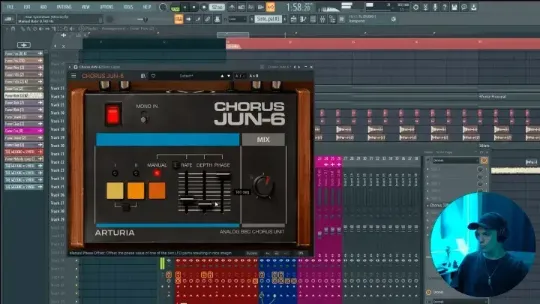 Utilizando el plugin Chorus Jun-6 para mezclar mi cancion